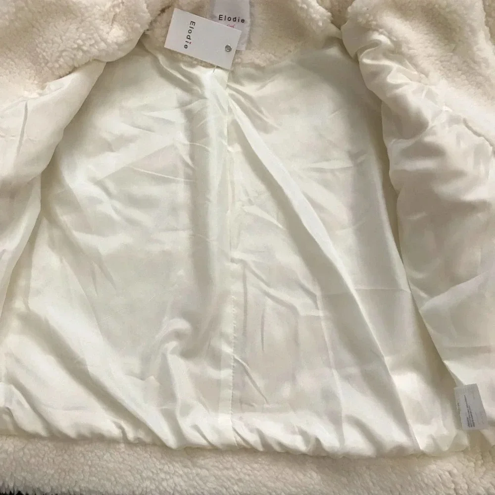 Elodie NWT Faux Shearling Spread Collar Jacket Girls Various
